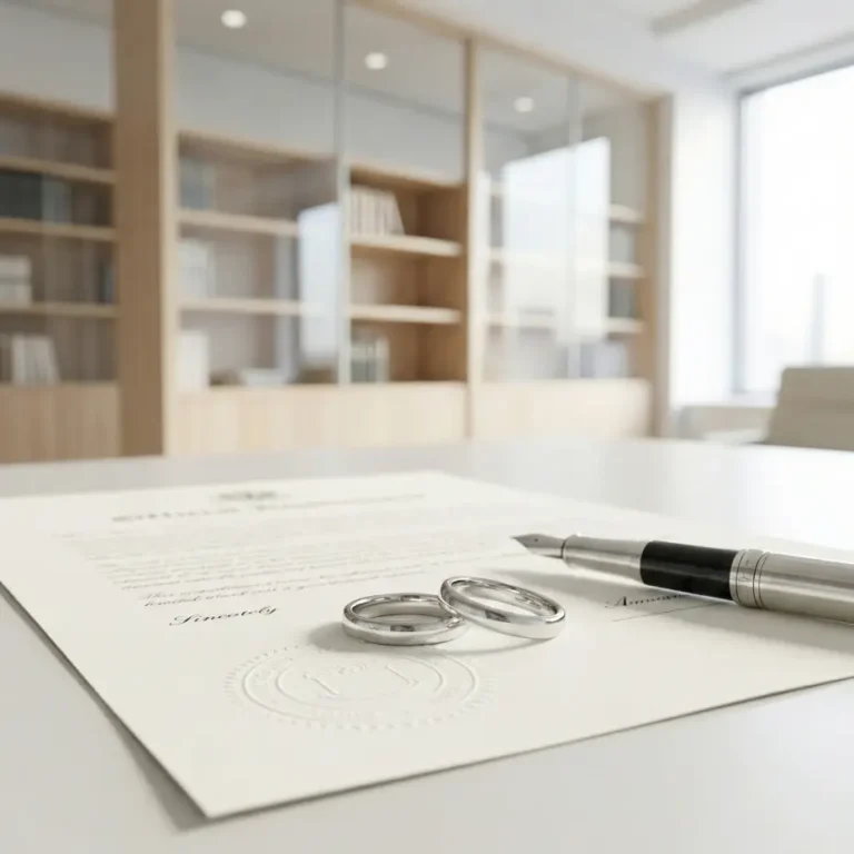 وکیل طلاق توافقی تهران در حال تنظیم صورت‌جلسه و مراحل قانونی طلاق